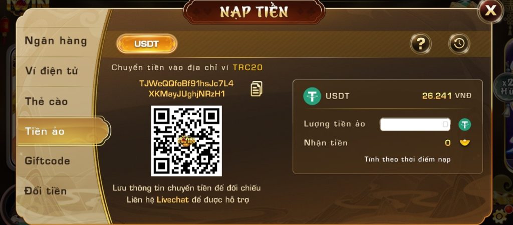 Nạp tiền bằng ngân hàng trực tuyến vô cùng tiện lợi 