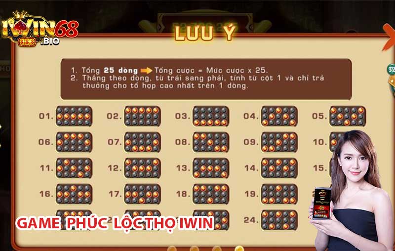 Game có 25 dòng cược