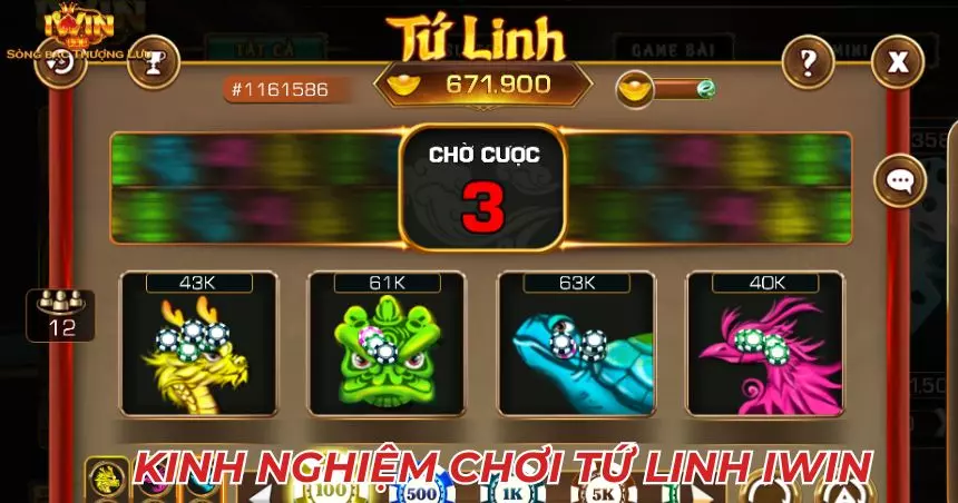 Mẹo chơi Tứ Linh iWin trăm chiến trăm thắng