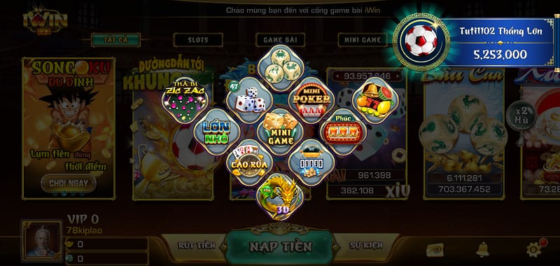 Lớn Nhỏ iWin mang đến cho các thành viên sự thú vị